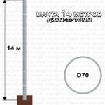 Купить Мачту 14 метров с диаметром 70 мм [wt_location get='region_name'/] низкая цена, отзывы, характеристики